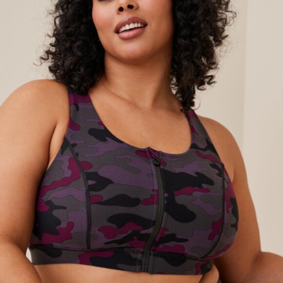 torrid Other - Torrid Low Impact Wireless Strappy Back Active Sports Bra Camo Plus Size 5 5X 28